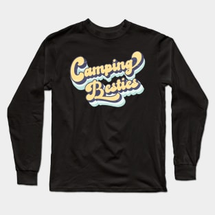 Retro Camping Besties Camping Lover Camper Gift Long Sleeve T-Shirt